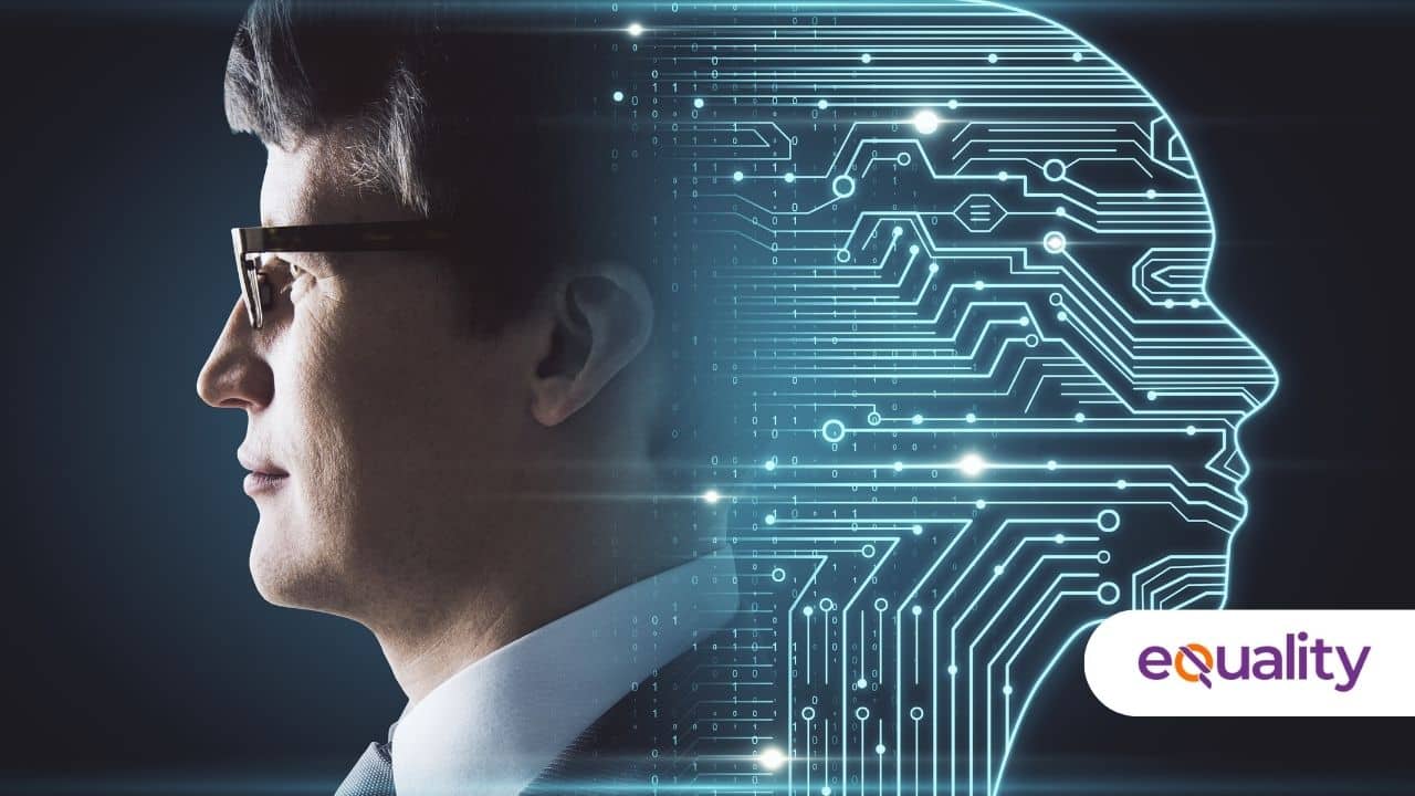 Hombre trajeado e inteligencia artificial